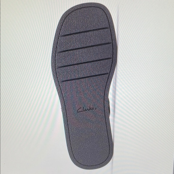 Sporty Clarks Alda Glide Leather Platform Slide Sandals Size 7 - Picture 6 of 6